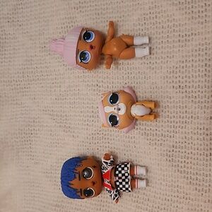 3 LOL Suprise dolls- Downtown City Slicker Boy- Uptown Yuppy Puppy- Uptown girl‎